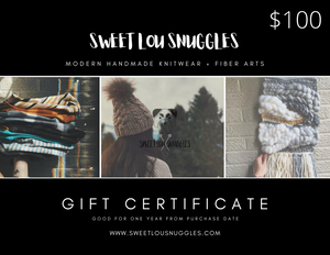 Sweet Lou Snuggles Gift Certificate